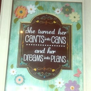 Inspirational framed wall art